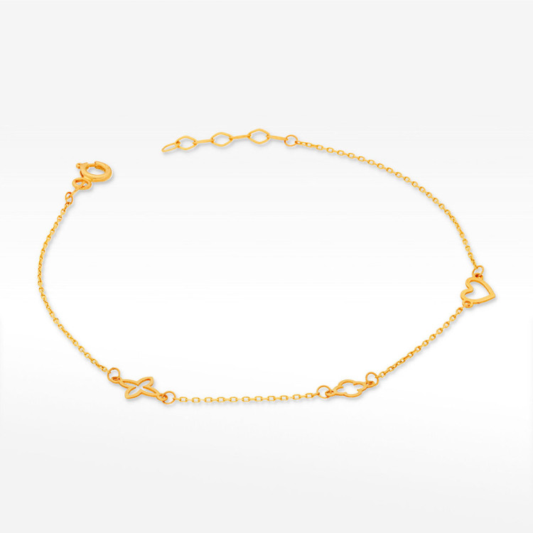 Bransoletka ze złota z zawieszkami