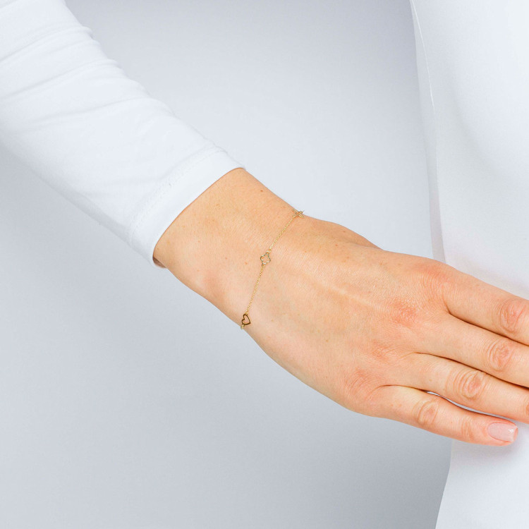 Bransoletka ze złota z zawieszkami