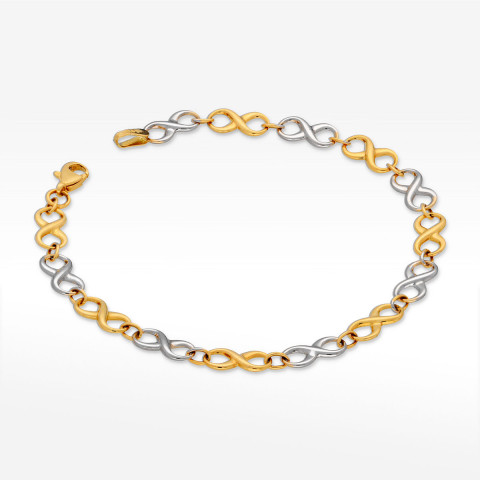 Bransoletka ze złota z nieskończonościami