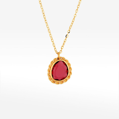 Dall'acqua naszyjnik ze złota 42-45cm z kwarcem