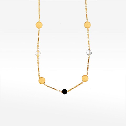 Dall'acqua naszyjnik ze zlota 42-45cm z kamieniami naturalnymi