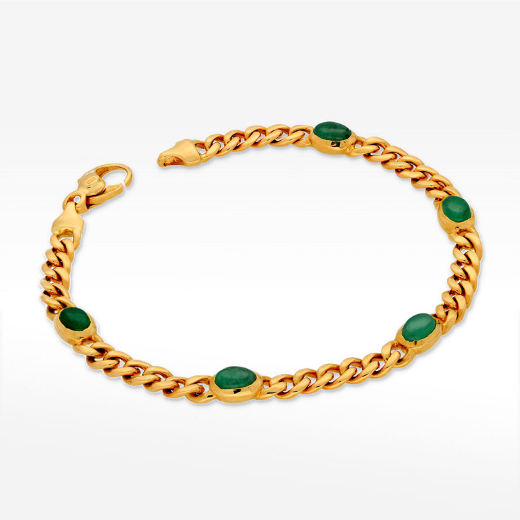 Dall'acqua bransoletka ze złota ze szmaragdami