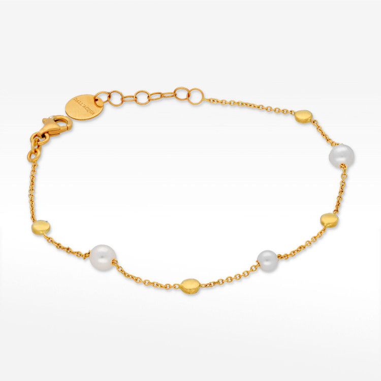 Dall'acqua bransoletka ze złota z perłami