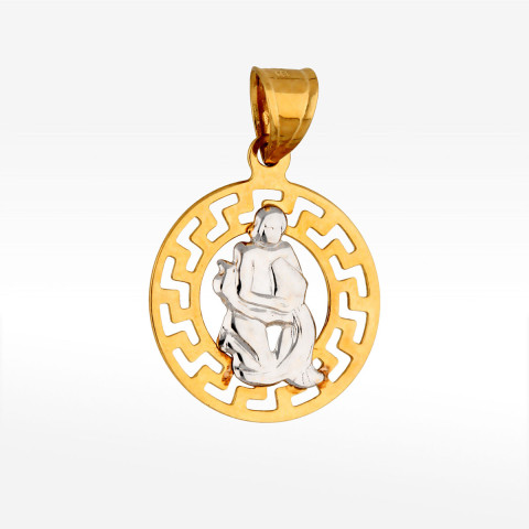 Zawieszka ze złota wodnik z wzorem greckim