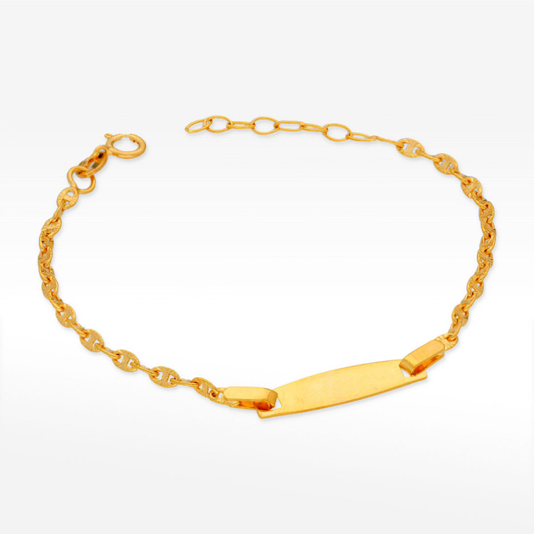 Bransoletka złota z blaszką