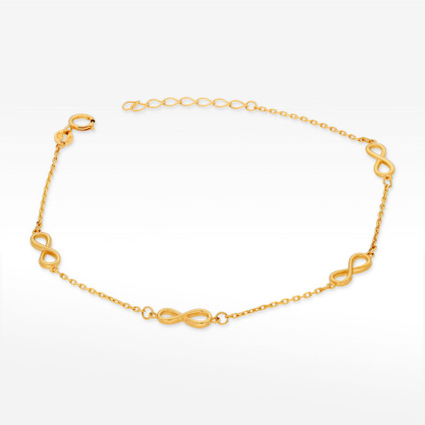 Bransoletka złota z nieskończonością