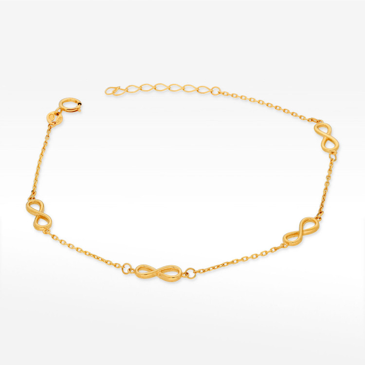 Bransoletka złota z nieskończonością