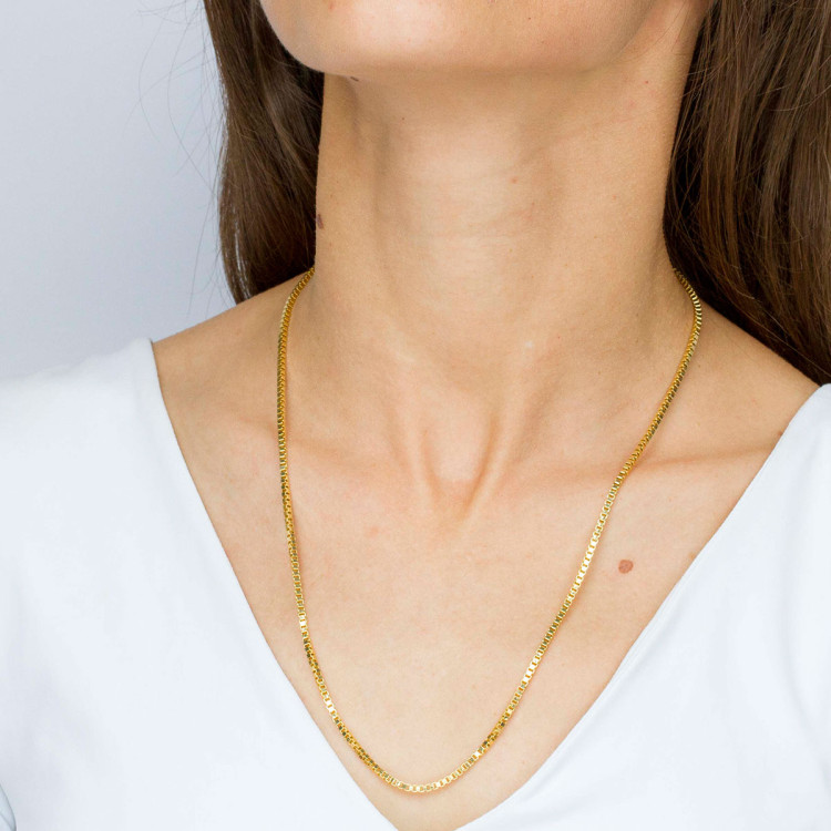 Łańcuszek ze złota kostka