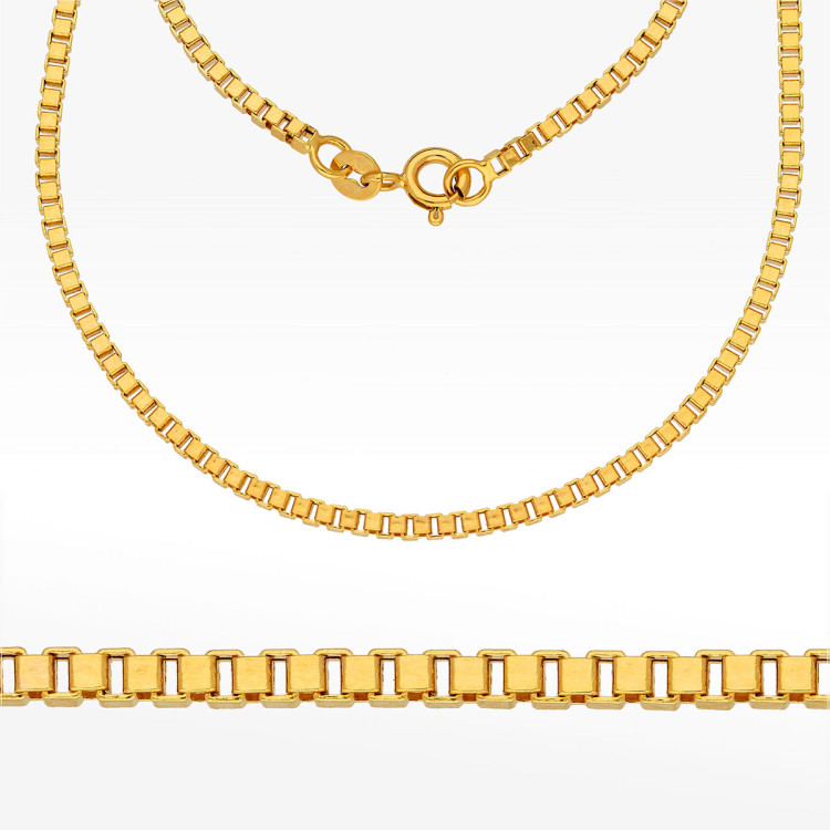 Łańcuszek ze złota kostka