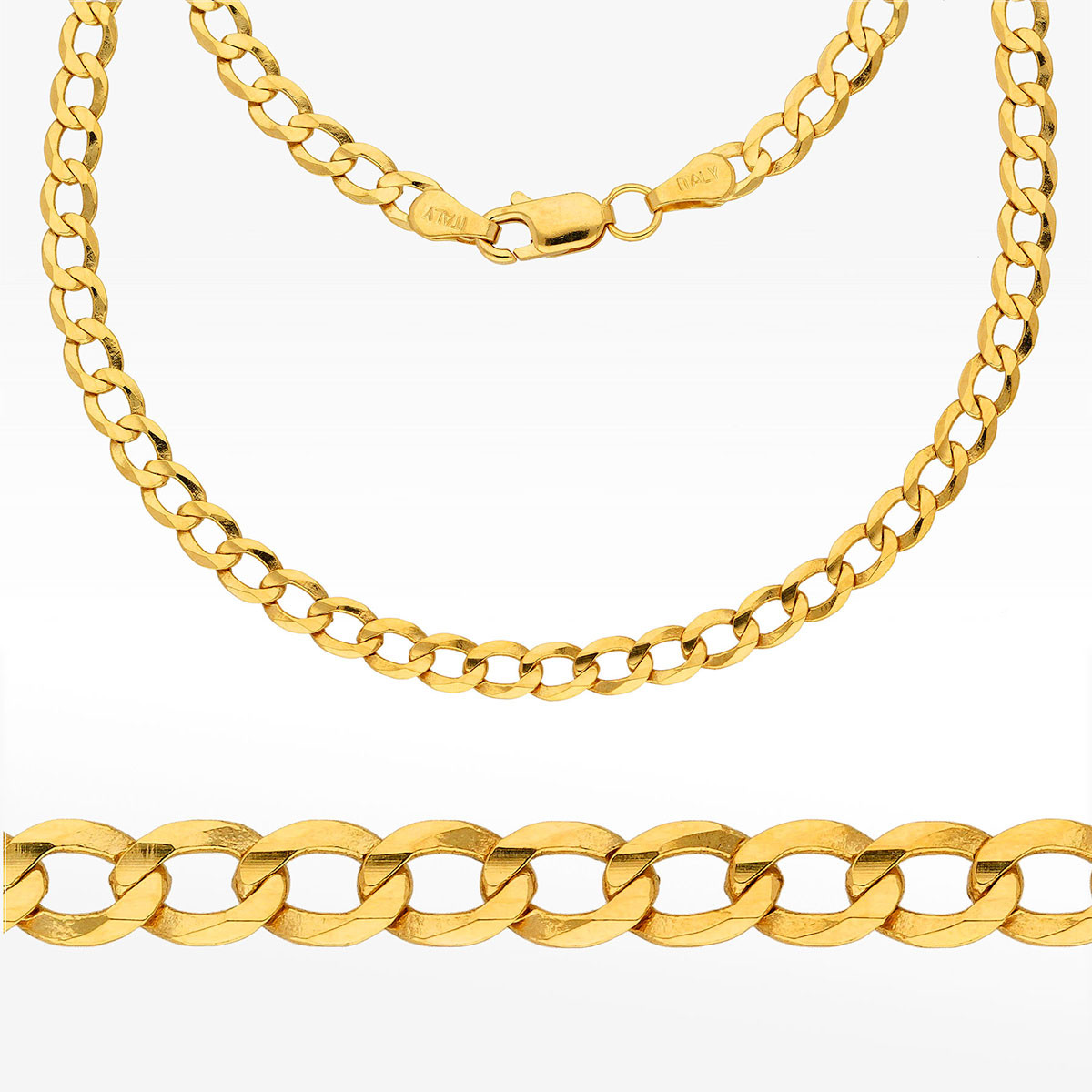 Łańcuszek ze złota pancerka pełny