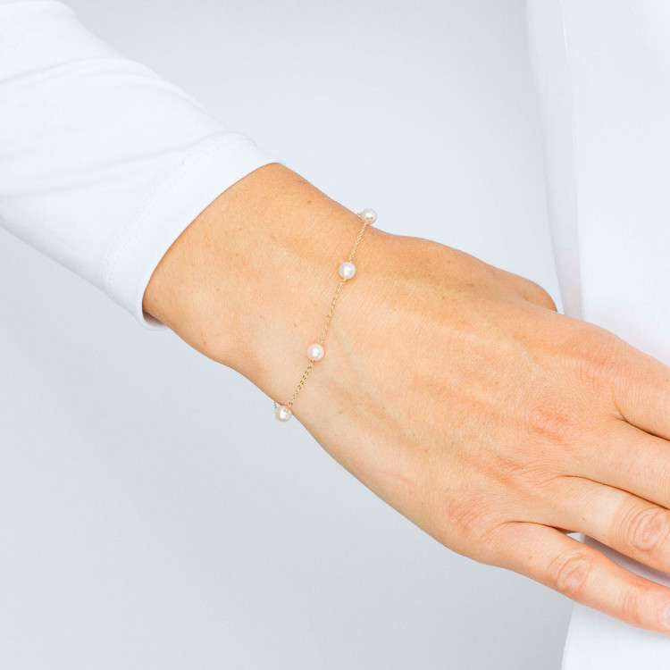 Bransoletka ze złota z perłą