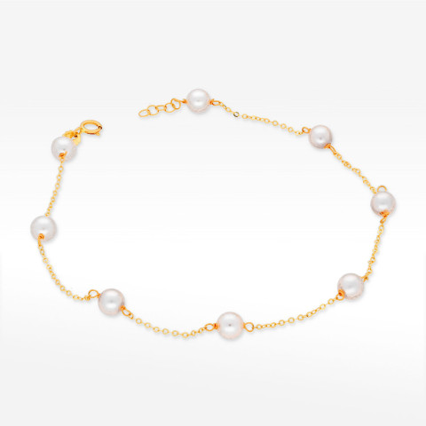 Bransoletka ze złota z perłą