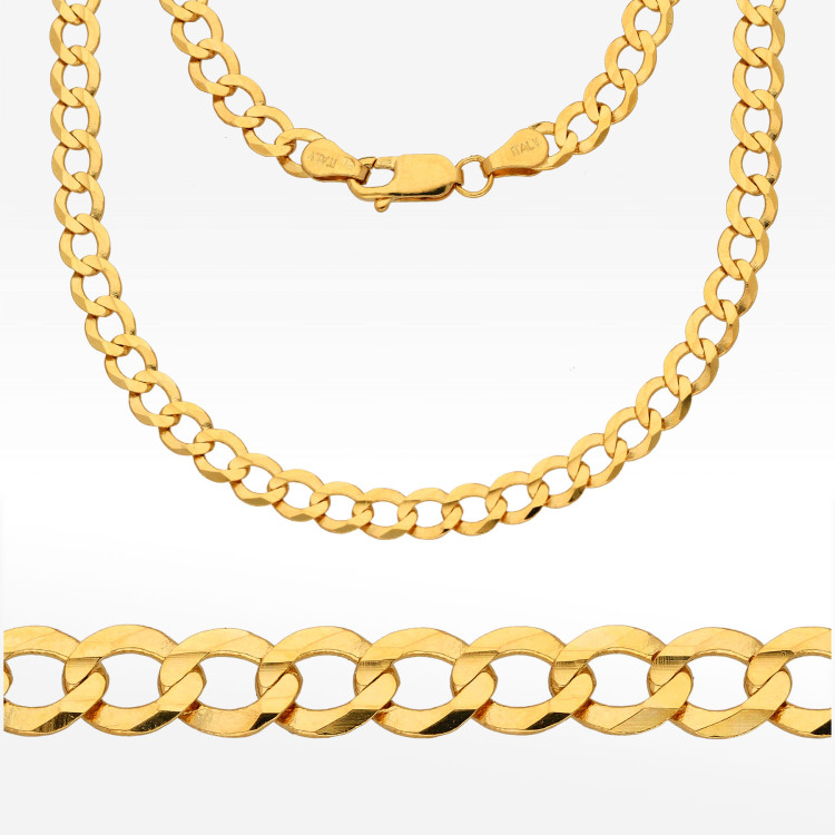 Łańcuszek ze złota pancerka pełny