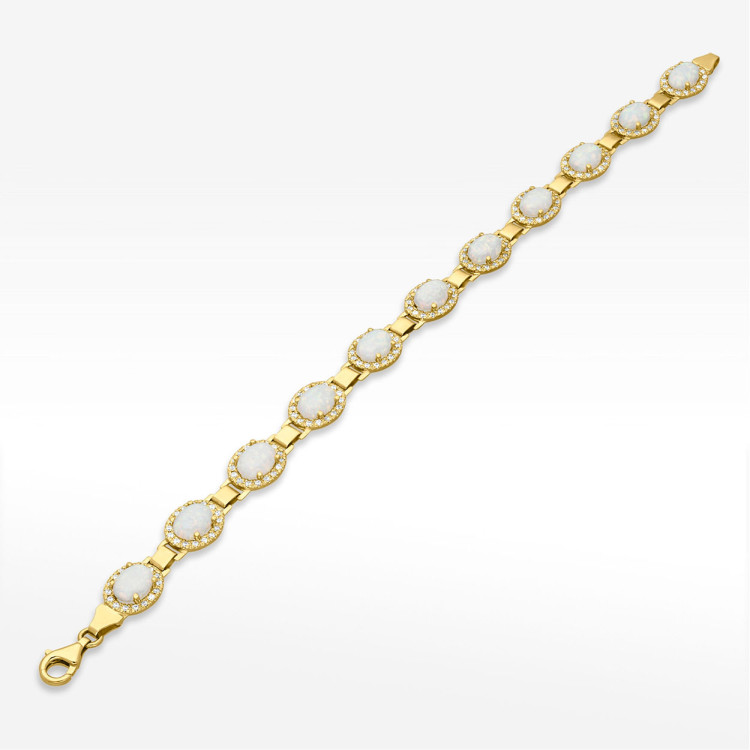 Bransoletka ze złota z opalem