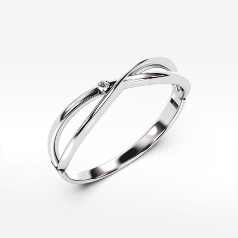 Pierścionek ze złota z cyrkonią