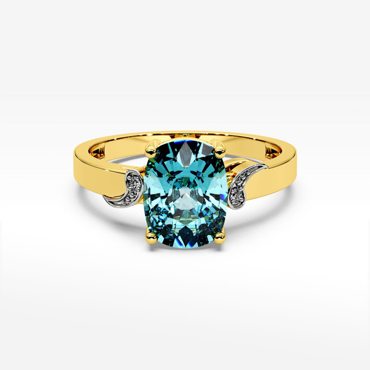 Złoty pierścionek z topazem