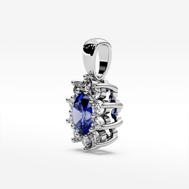 Zawieszka z diamentami i tanzanitem