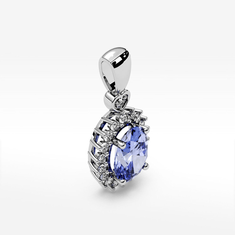 Zawieszka z diamentami i tanzanitem