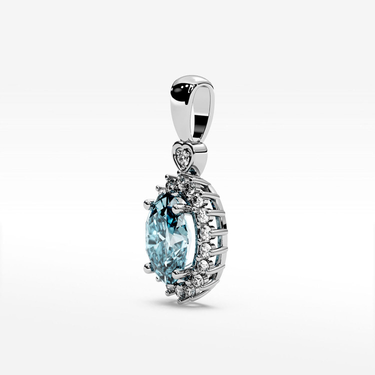 Zawieszka z diamentami i topazem