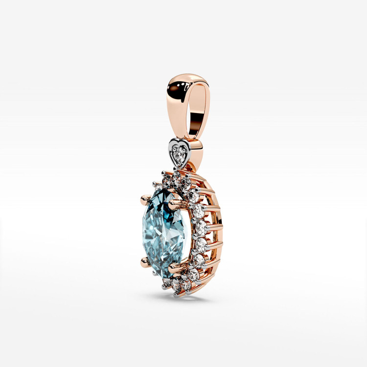 Zawieszka z diamentami i topazem