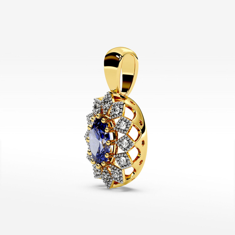 Zawieszka z diamentami i tanzanitem