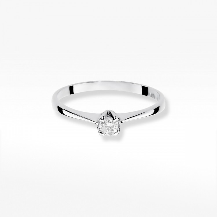 Pierścionek zaręczynowy z diamentem