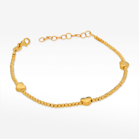 Bransoletka ze złota z sercami