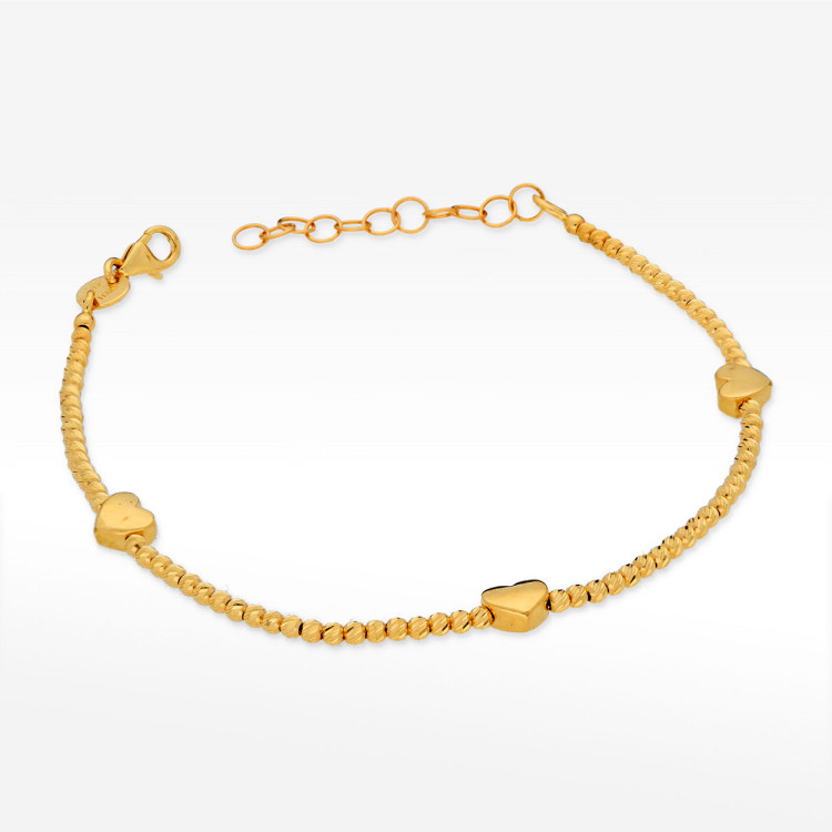 Bransoletka ze złota z sercami