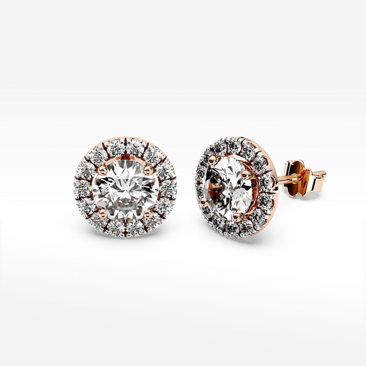 Kolczyki z białym szafirem i diamentami