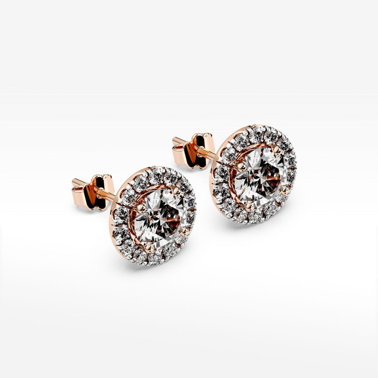 Kolczyki z białym szafirem i diamentami