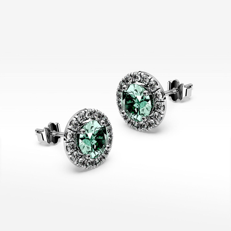 Kolczyki z szmaragdem i diamentami