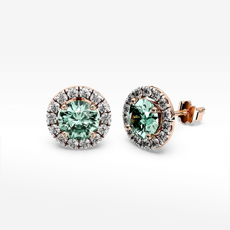 Kolczyki z szmaragdem i diamentami