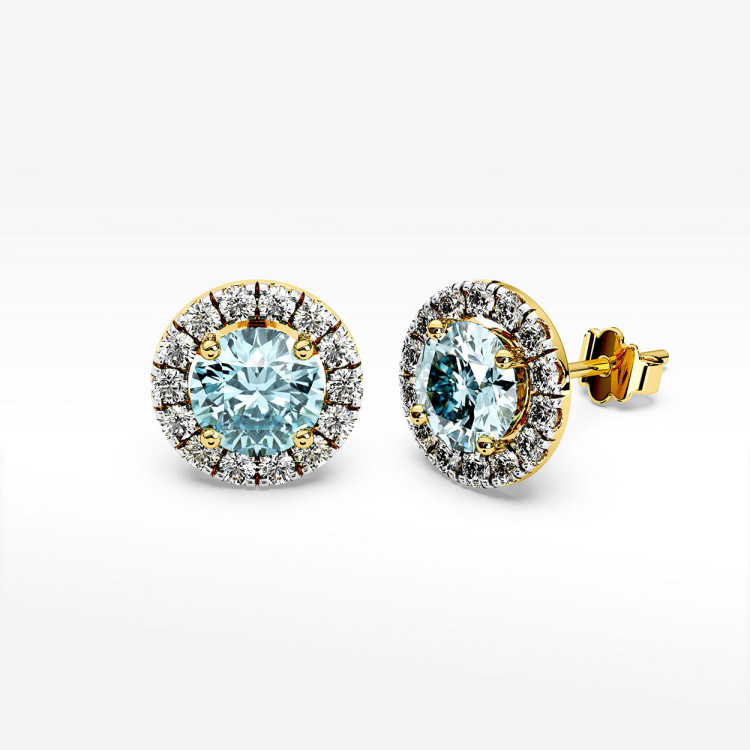 Kolczyki z topazem i diamentami