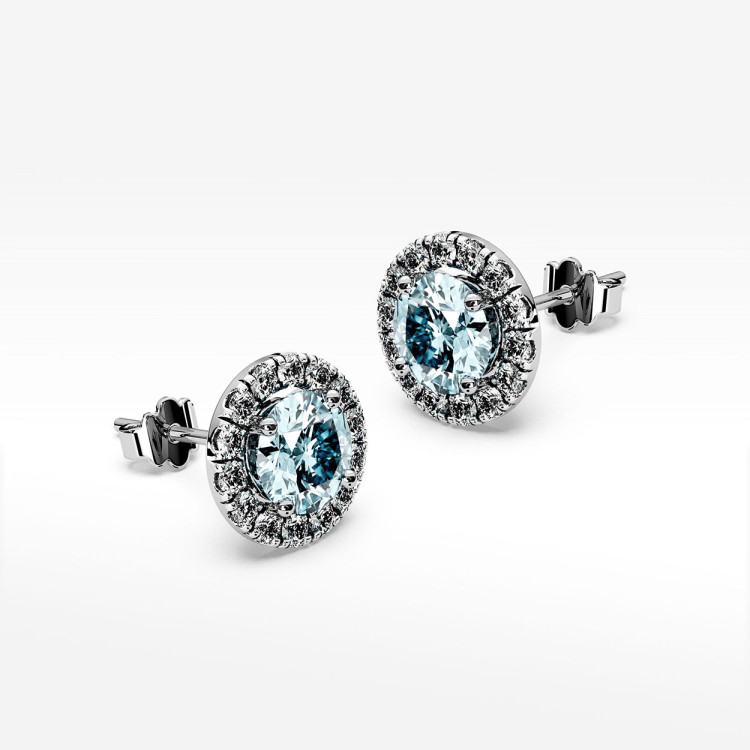 Kolczyki z topazem  i diamentami