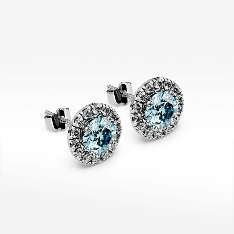 Kolczyki z topazem  i diamentami