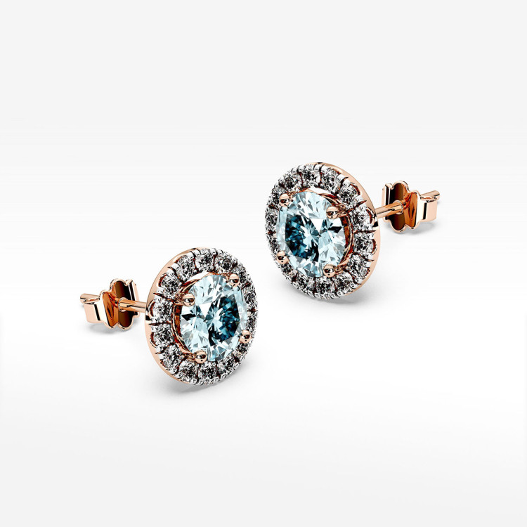 Kolczyki z topazem i diamentami