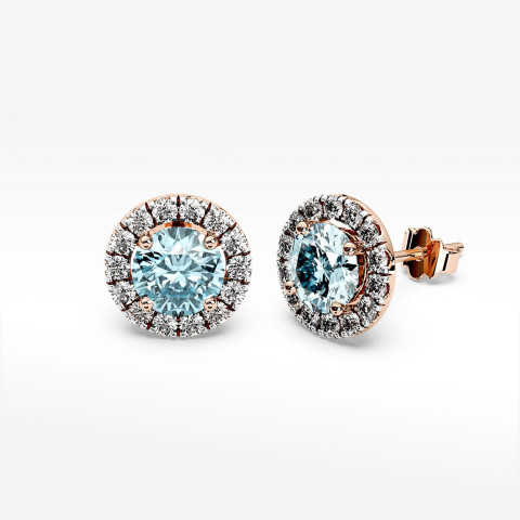 Kolczyki z topazem i diamentami