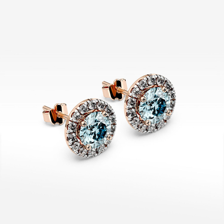 Kolczyki z topazem i diamentami
