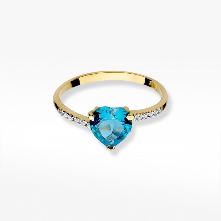 Pierścionek zaręczynowy z topazem