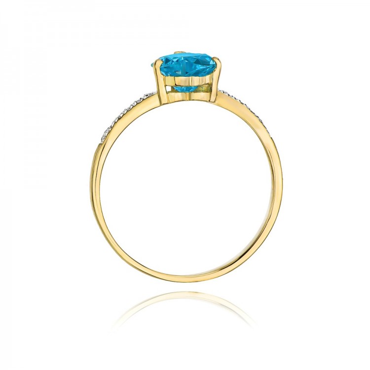 Pierścionek zaręczynowy z topazem