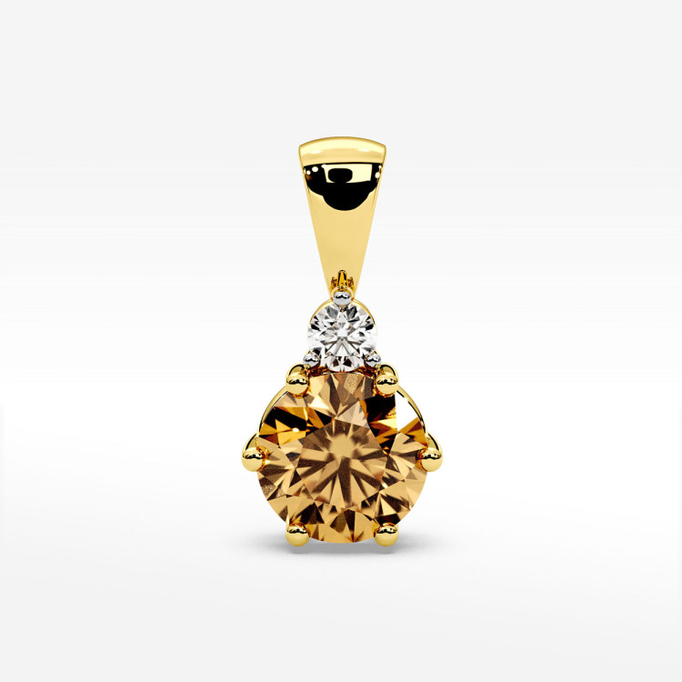 Zawieszka z diamentem i cytrynem