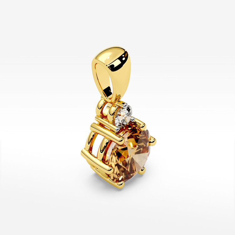 Zawieszka z diamentem i cytrynem