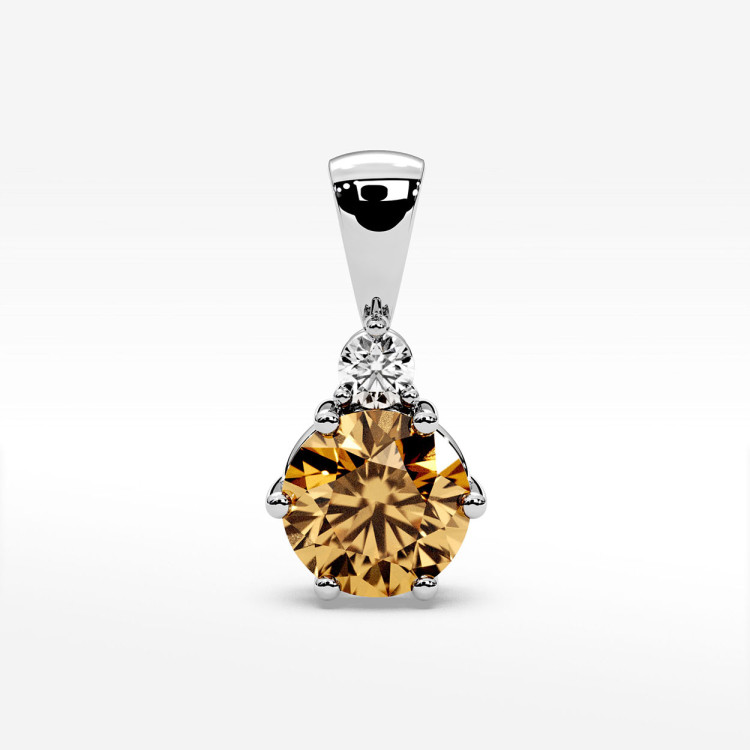 Zawieszka z diamentem i cytrynem