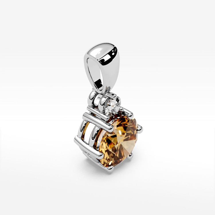 Zawieszka z diamentem i cytrynem