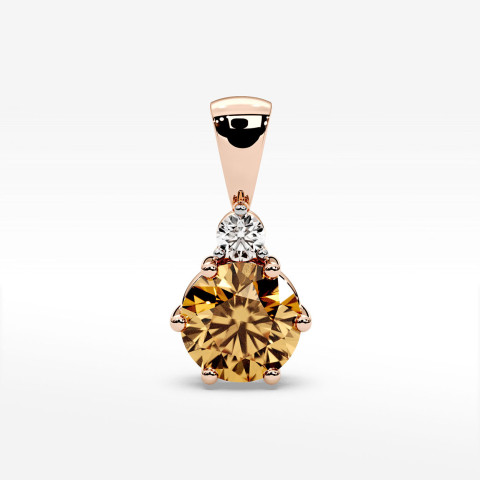 Zawieszka z diamentem i cytrynem