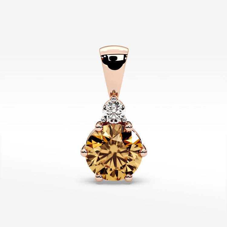 Zawieszka z diamentem i cytrynem