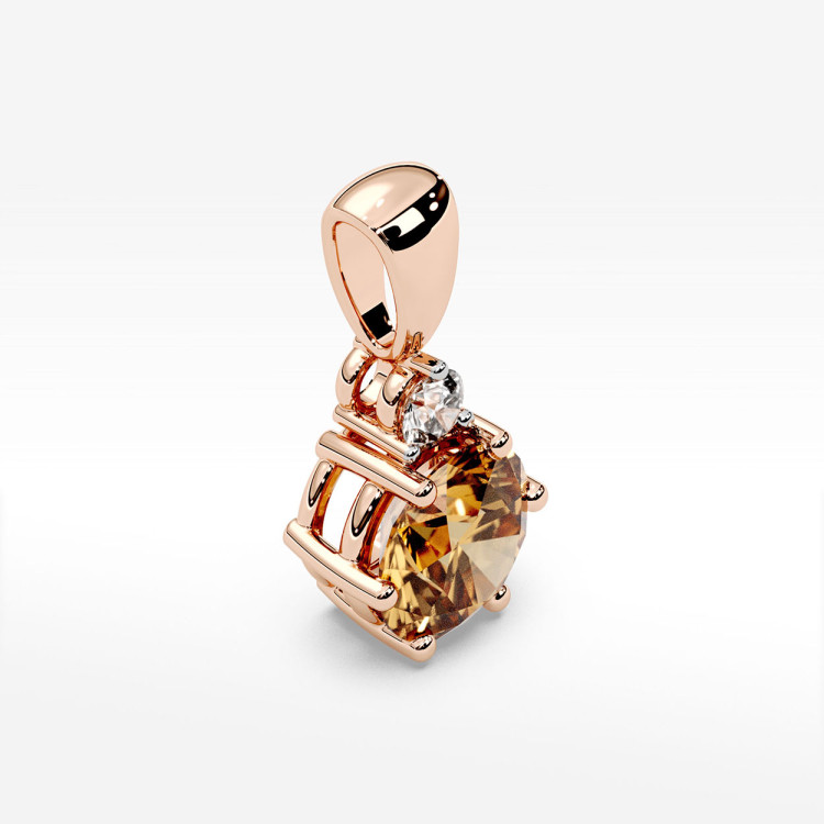 Zawieszka z diamentem i cytrynem