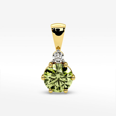 Zawieszka z diamentem i oliwinem