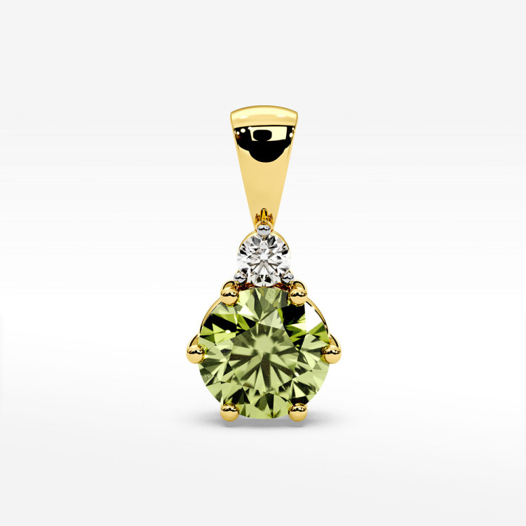 Zawieszka z diamentem i oliwinem