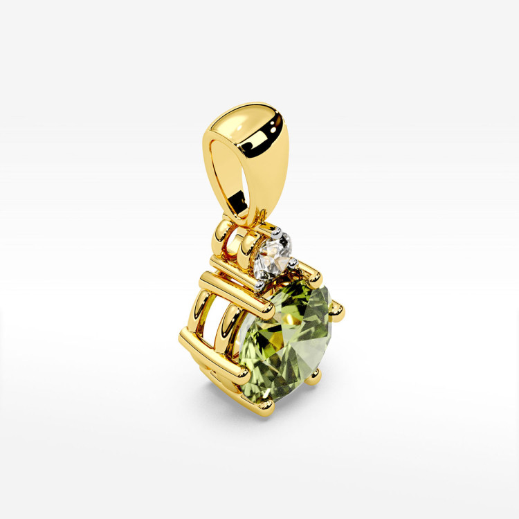 Zawieszka z diamentem i oliwinem
